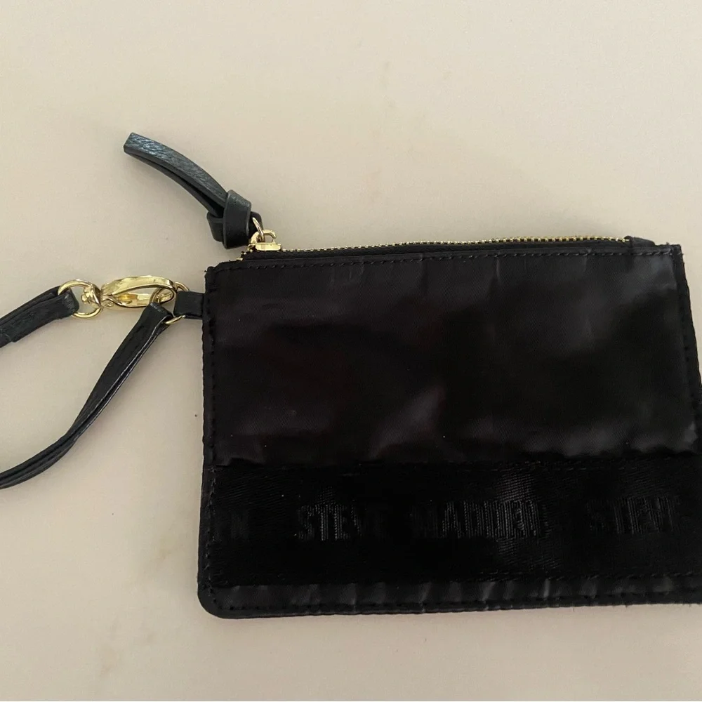 Steve Madden Black Wristlet Pouch